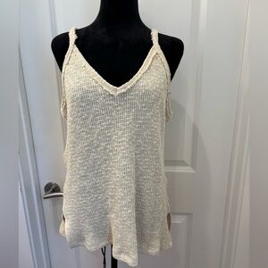 NWOT Free People We the Free oatmeal knit sweater tank - M
